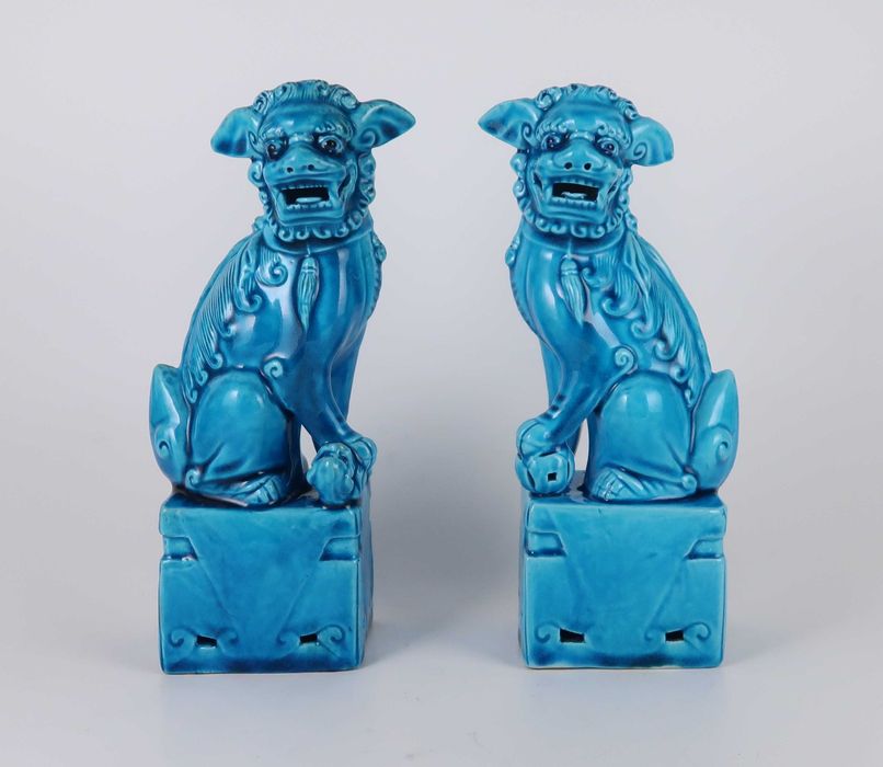 Par de Cães Foo pequenos China - 21 cm