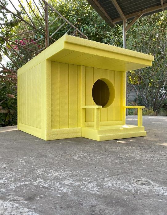 Тёплый домик для животных. Утеплённая будка. Зимняя будка для кота.