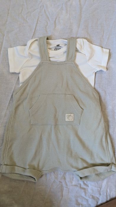 Dresowe szorty ogrodniczki - h&m 62