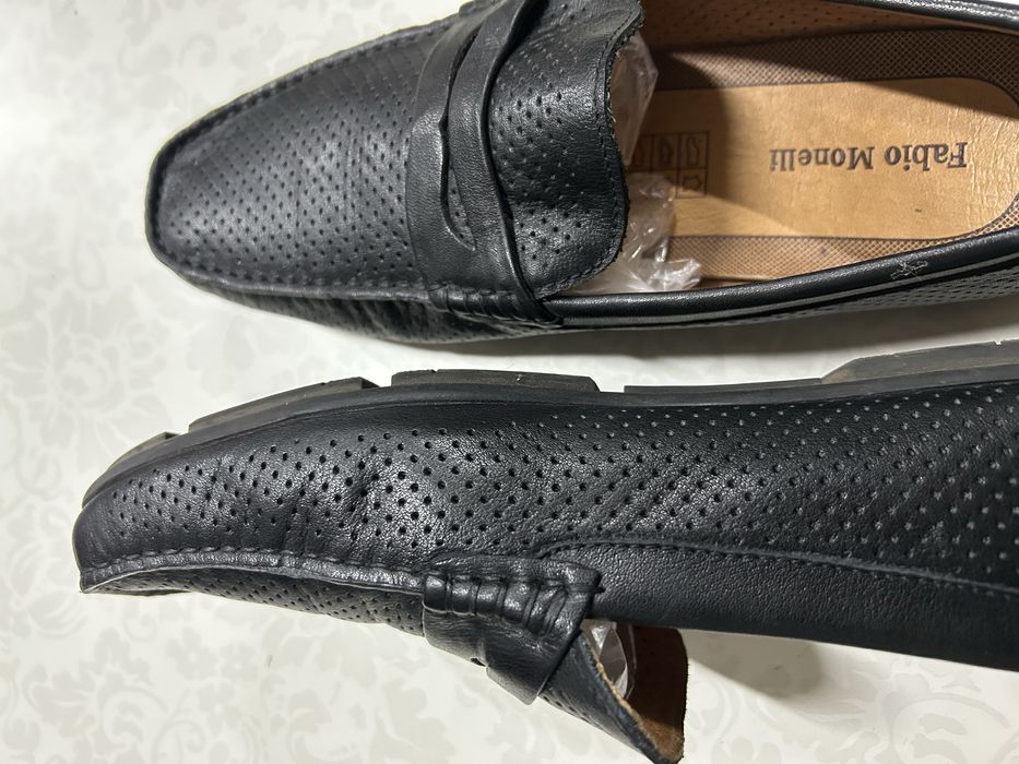 Шкіряні чоловічі макасини лофери 40р