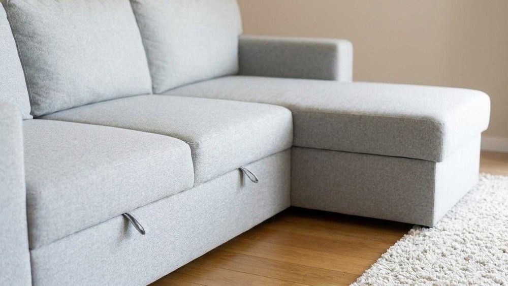 Sofá-Cama com Chaise e Arrumação | Excelente Estado | IKEA BÄRSLOV