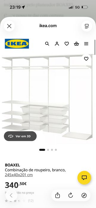 Roupeiro IKEA Boaxel