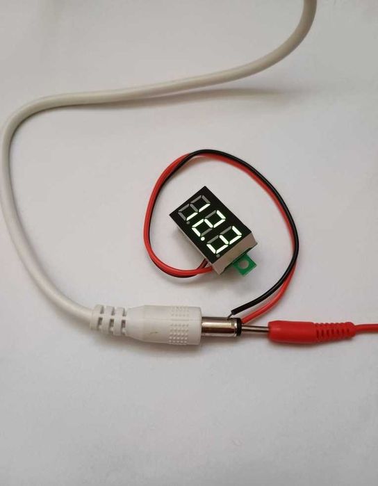 Вольтметр мини цифровой DC 0-100V (0.28" LED) | Для авто, блоков питания, радиолюбителей, DIY-проекты