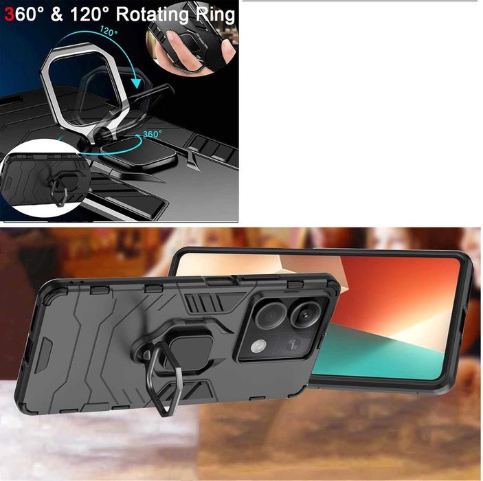 Etui Pancerne do Xiaomi Redmi Note 13 5G + Szkło Hartowane