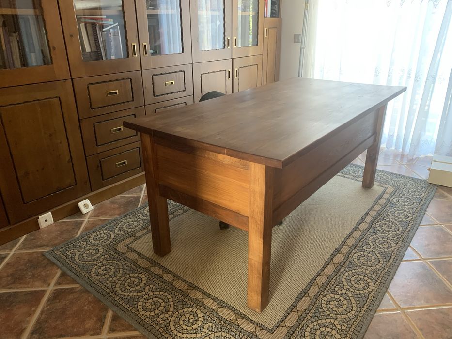 Mesa secretária Carvalho macizo