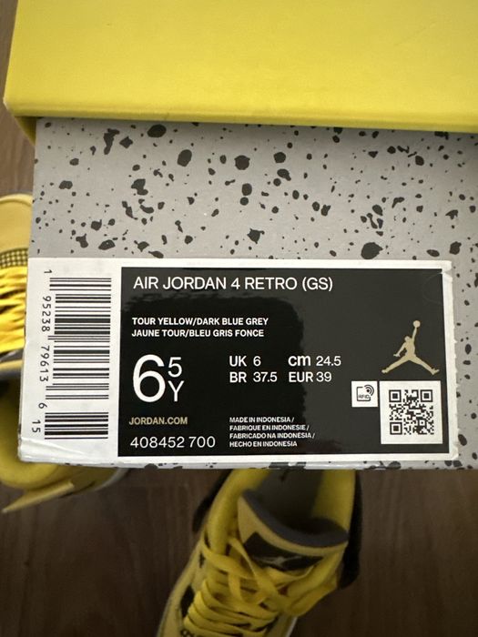 Buty nike Air Jordan 4 Lighting roz 39 żółte nowe