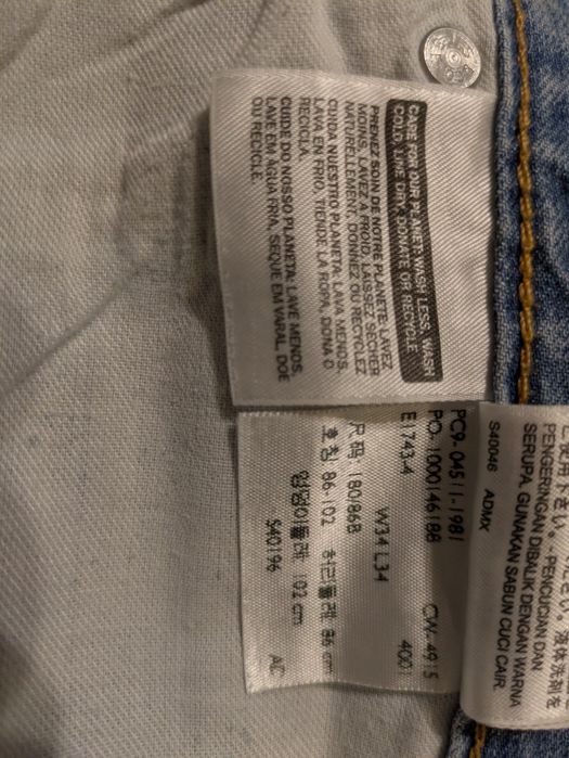 Dżinsy "Levi's" 511,w bardzo dobrym stanie, rozmiar 34/34, niebieski