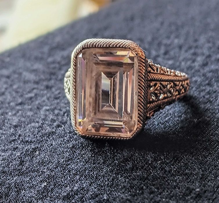 Pierścionek designer Judith Ripka oryginalny srebro pr.925 Moissanit