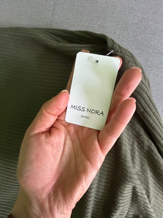 Bluzka sweter nietoperz khaki