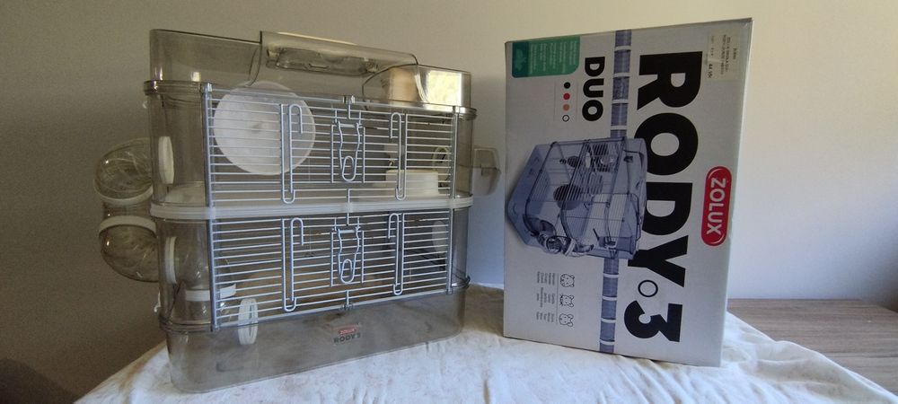 Gaiola Zolux Rody 3 Duo para Hamster/Roedores (Com Caixa e Acessórios)
