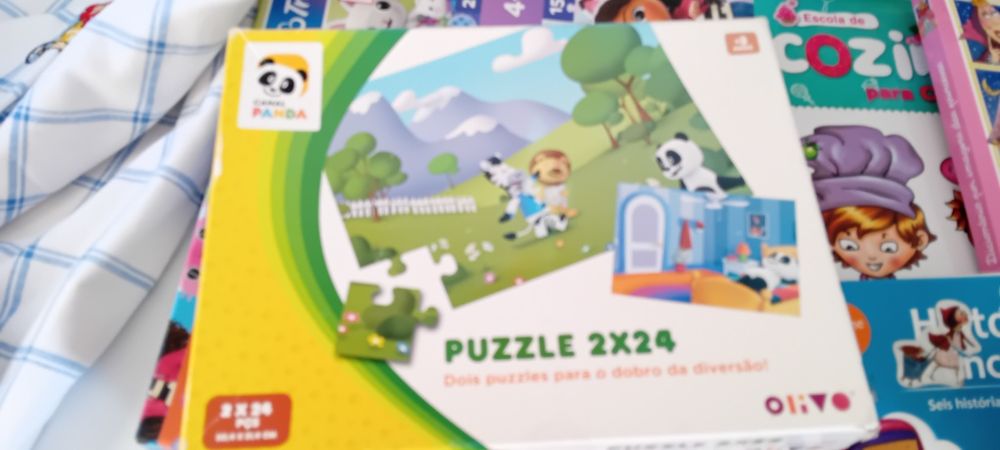 Lote/conjunto livros, puzzles, jogos, brinquedos (32 peças)