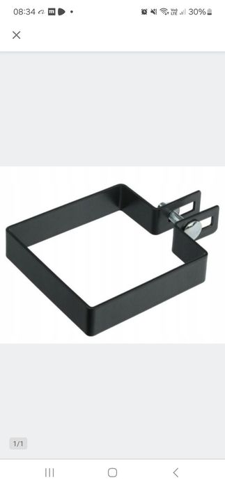 Obejma początkowa 100 x 100 mm ocynk antracyt Polbram