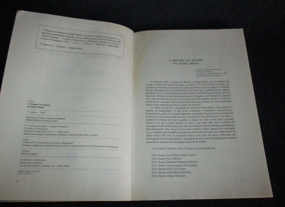 Livro A Imagem do Mundo na Idade Média