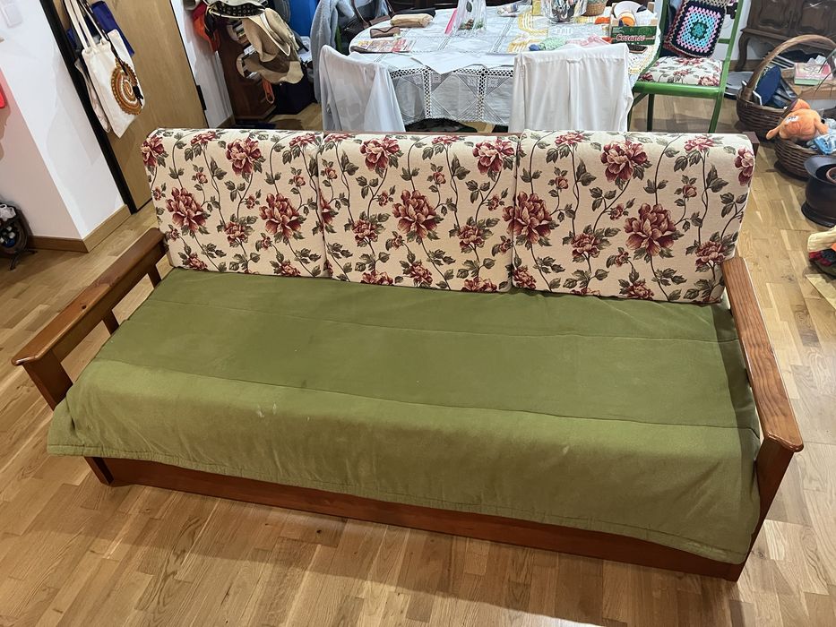 Sofá cama com 2 colchões