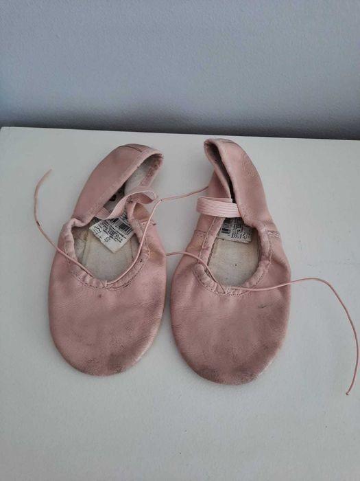 Sapatilhas de ballet clássico de pele  rosa  tamanho 34