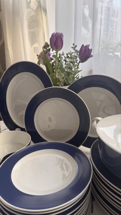 Rosenthal столовий чайний сервіз 99ел, розенталь, кобальт, вінтажний