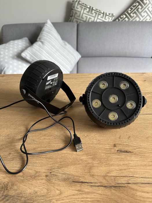 2x Stroboskop bateryjny biały beamZ PLP12 Party Par 6x1W