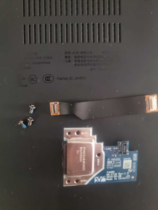 Porta Ethernet RJ45 Lenovo T495 c/ Cabo e Parafusos Para Thinkpad t495