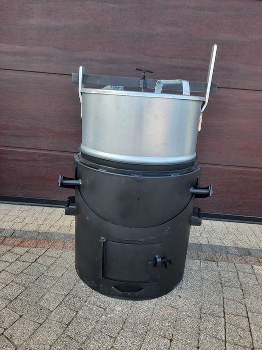 Parnik węglowy parownik 100 l , kocioł z blachy ocynkowanej , palenisko z szamotem
