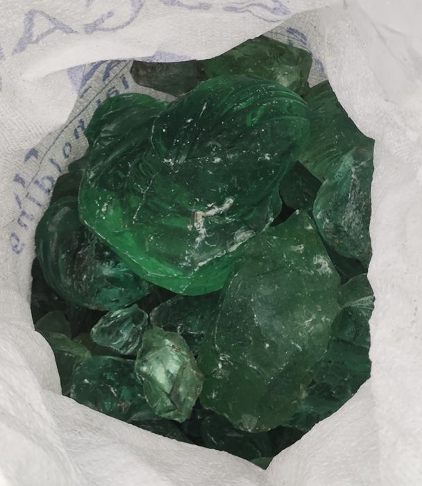 Ерклез эрклез кускове скло скляний камінь сітка для габіонів та декору