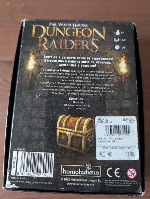 Dungeon Raiders - jogo de tabuleiro
