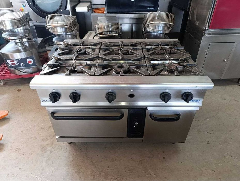 Газова плита на 6 канфорок з духовкою Плитка газова Професійна плита