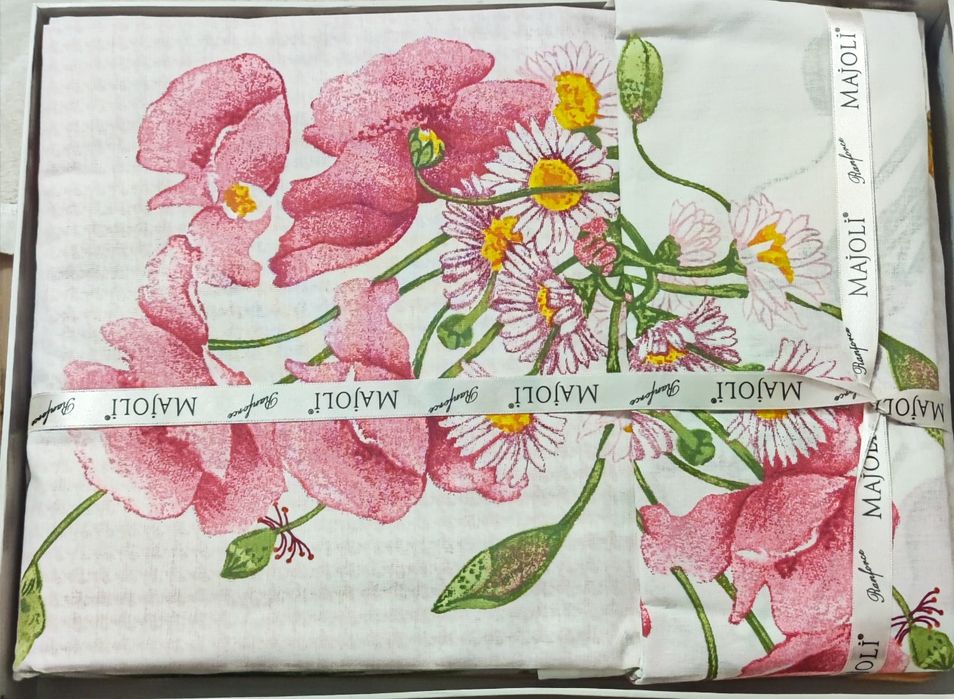 Натуральний комплект постільної білизни евро з бавовни Туреччина