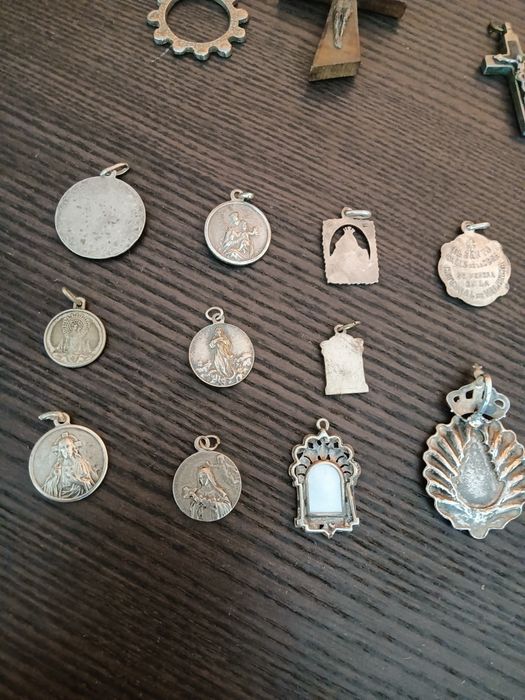 Medalhas maioria em prata religiosas e