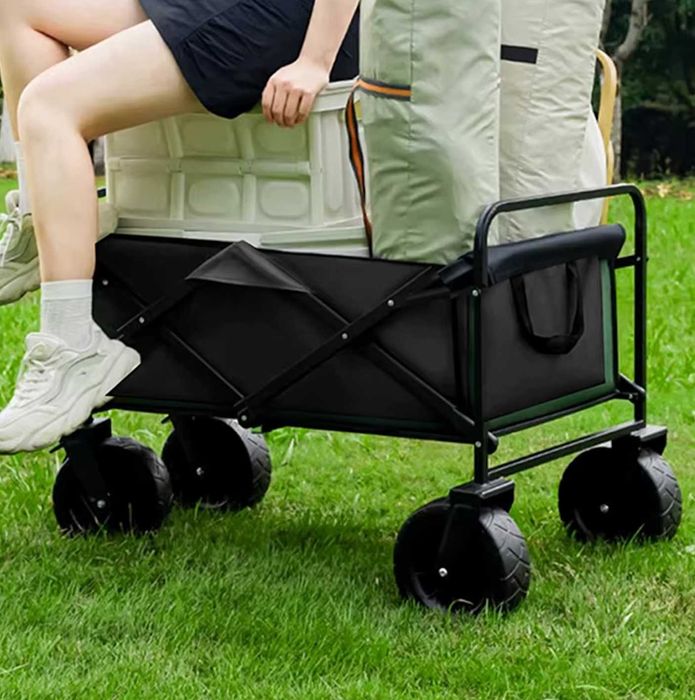 Nowy Wózek Wędkarski Transportowy Plażowy 200KG 150L Koła XXL z Dachem