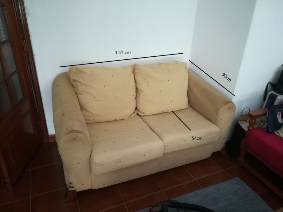 Fabric Sofa for 2 People