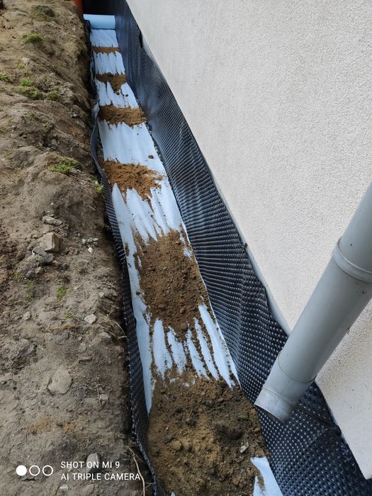 Minikoparka,drenaż, odwodnienia rynien, ocieplanie ścian