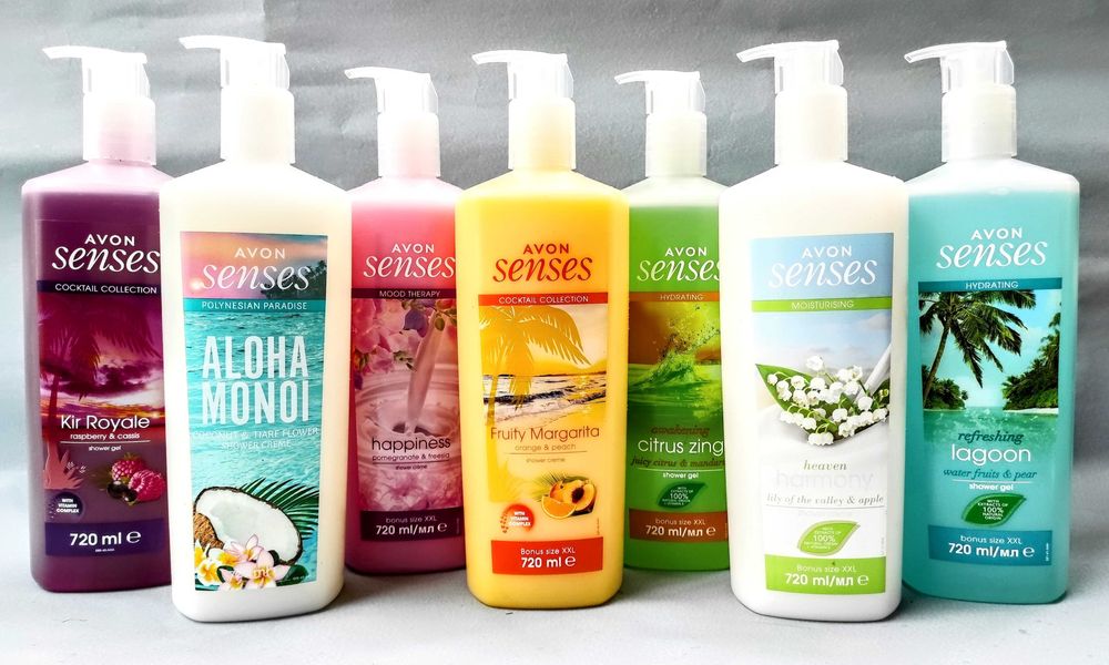 Гель для душу чоловічий жіночий Senses 250, 500, 720 мл Avon Ейвон