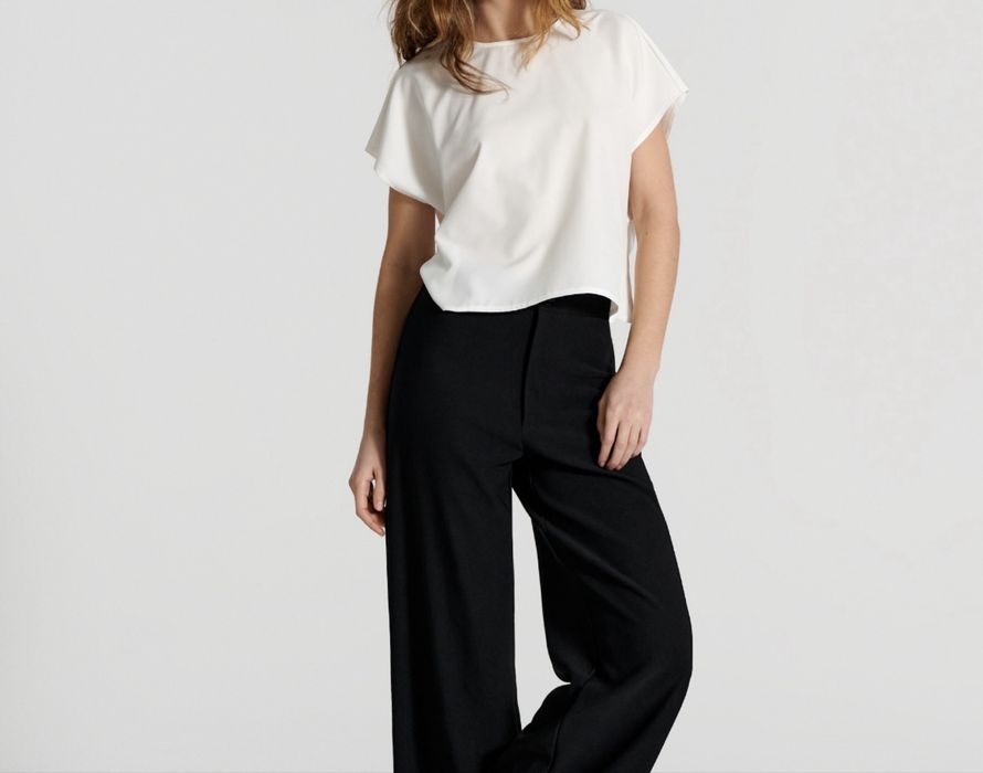 Biala bluzka Sinsay M nowa odkryte plecy