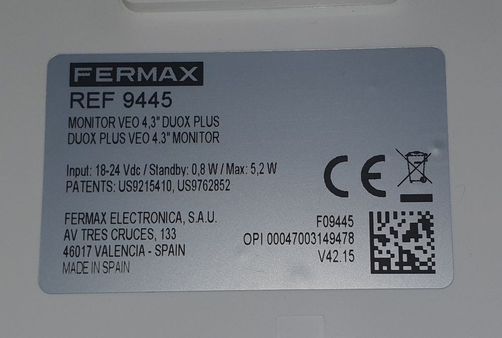 Monitor Fermax ref. 9445