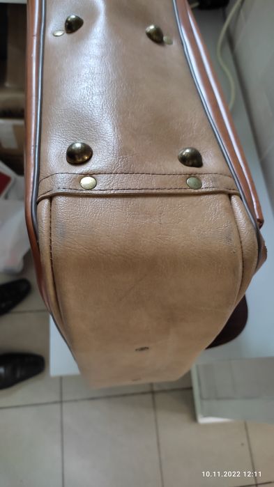 Torba podróżna pełna skóra PRL