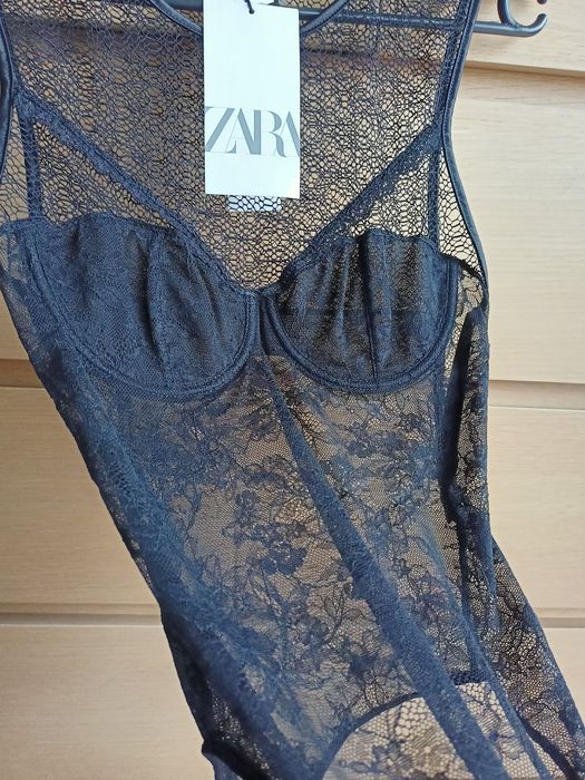 Nowe koronkowe body Zara S