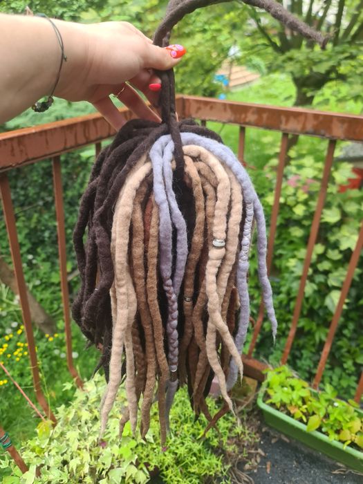 Dreadloki wełniane Blu Dreads