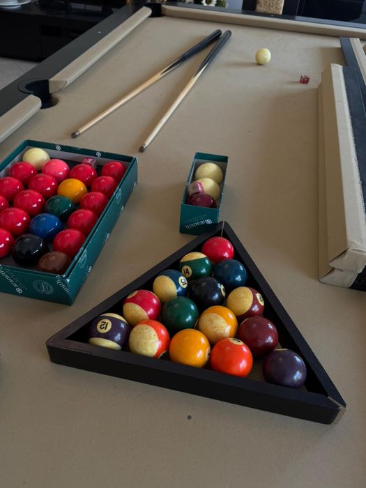 Mesa de Snooker com Tampo Conversível em Mesa de Jantar