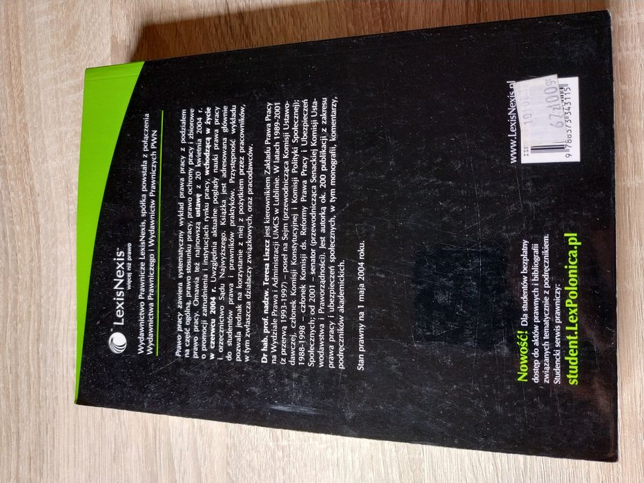 Prawo pracy, LexisNexis, Teresa Liszcz