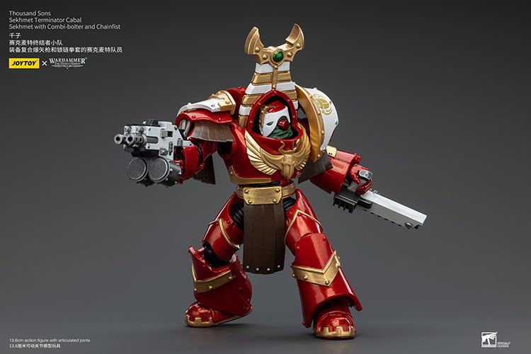 Фігурка warhammer40k JoyToy Thousand Sons Sekhmet with Combi-bolter and Chainfist 1/18