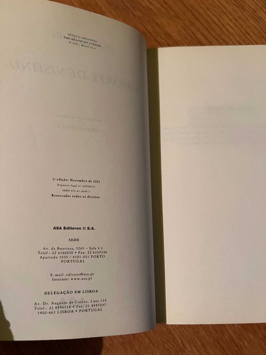 A MORTE DE VISHNU      Manil Suri