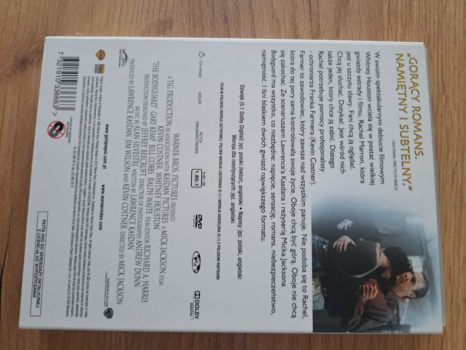 Bodyguard- Kevin Costner, Whitney Houston-Film Dvd Polski LektorUnikat