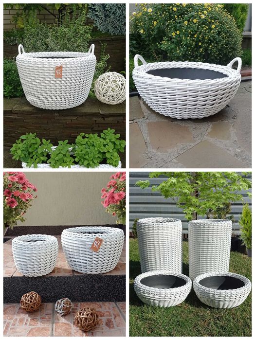 Кашпо для квітів 5л-65л,Дровниця, Корзина,Горщик.Вазон.Кашпо з ротангу