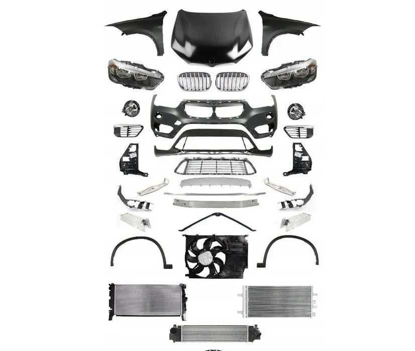 Тайвань BMW X1 F48 Капот бампер фара крыло радиатор решетка комплект.