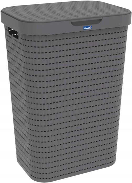 Kosz na bieliznę Rotho COUNTRY 55l antracyt
