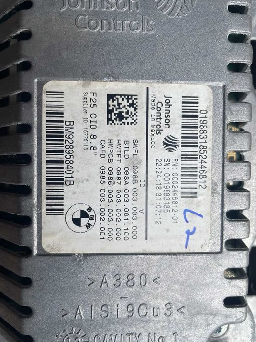 монітор BMW X3 F25 дисплей CID 8.8” 2010-2013 928958402 928958401