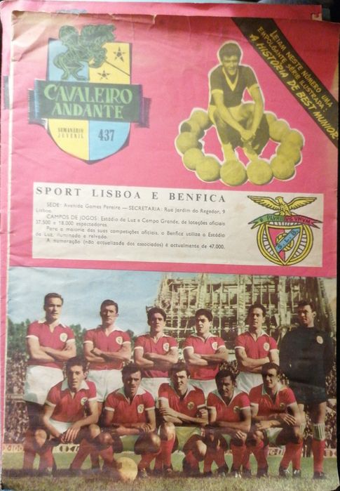 Revista Cavaleiro Andante nº 437 (1960) - Especial SL Benfica