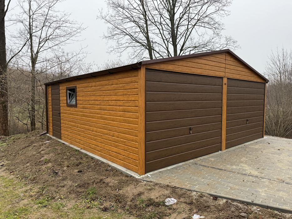 Garaz blaszany 6x6 6x5,8 ocynkowany profil zamkniety