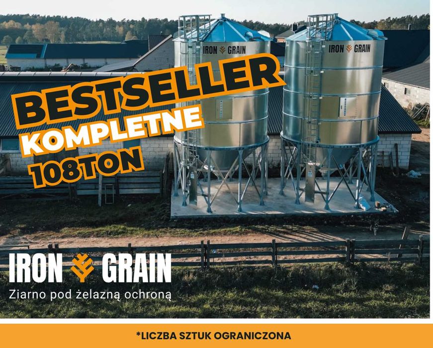 Silos zbożowy lejowy 108 Ton - PROMOCJA| BESTSELLER Kopmpletny!