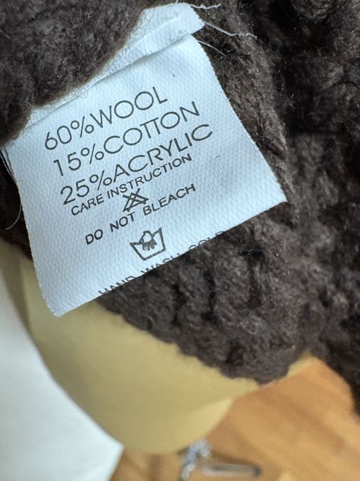 Sweter golf brazowy czekoladowy wełniany gruby M/L, Success